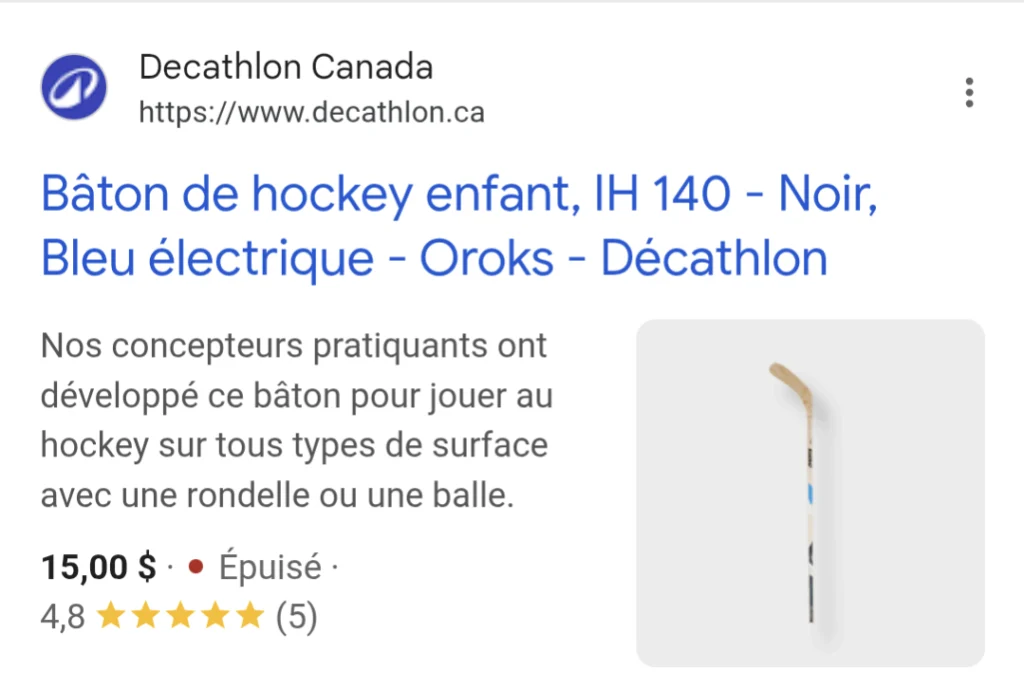 La méta description c'ets le pitch de vente d'un service ou d'un produit. 